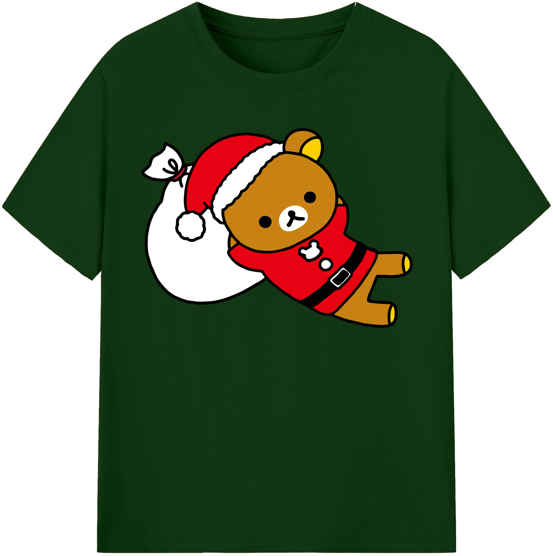 （画像用） リラックマ リラックマ キイロイトリ Rilakkuma Korilakkuma Kiiroitori 綿100％半袖Tシャツ（フロントプリント）